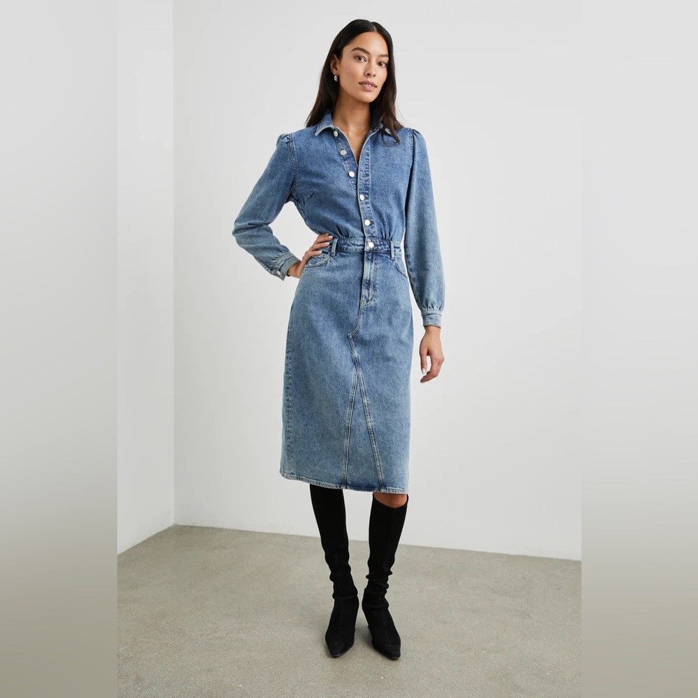 NWT Rails Beverly Long Sleeve Denim Dress, size S